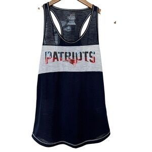 Majestic New England Patriots Women's Multicolor Racerback Tank Top XS Sequins